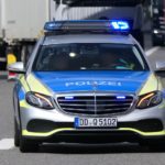 Polizei auf Autobahn