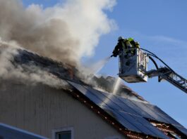 In Brandis kam es am Montagmorgen zu einem Dachstuhlbrand