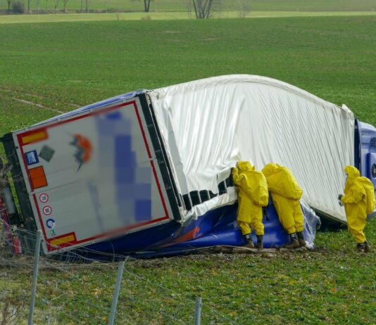 Die A14 musste stundenlang gesperrt werden