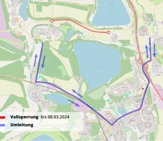 Vollsperrung in Haubitz - Großzössen