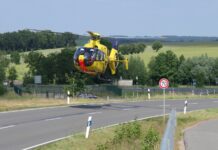 Auch Rettungshubschrauber Christoph 61 kam zum EInsatz