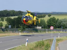 Auch Rettungshubschrauber Christoph 61 kam zum EInsatz