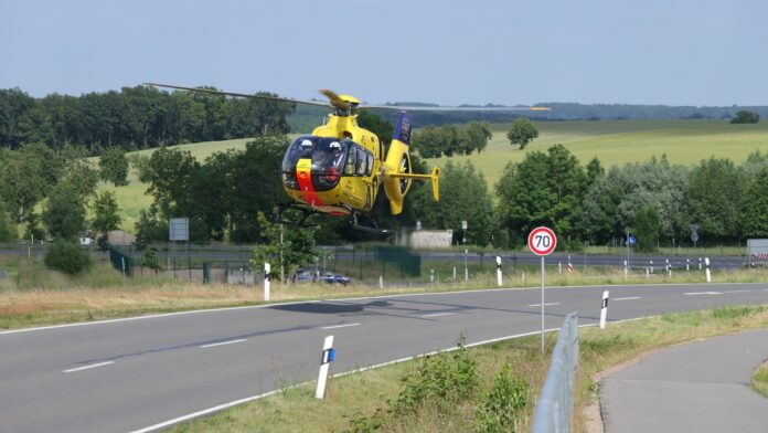 Auch Rettungshubschrauber Christoph 61 kam zum EInsatz