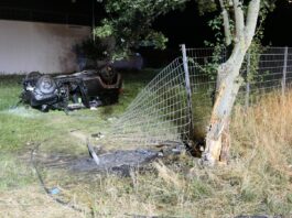 Am Freitagabend kam es bei Trebsen zu einem schweren Verkehrsunfall