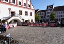 Protest vor der Stadtratsitzung im September 2025 in Grimma