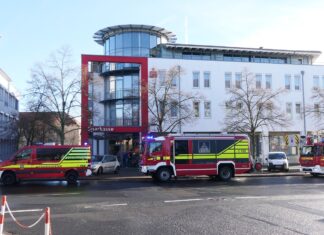 Feuerwehreinsatz bei der Sparkasse