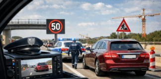 134 km/h im Baustellenbereich: Polizei stoppt Raser