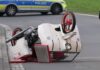 „Krause Duo“ überschlagen: Schwerer Verkehrsunfall in Nerchau Schwerer Unfall in Nerchau Foto: Sören Müller