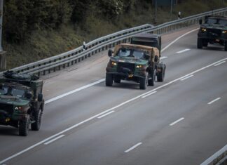 Achtung Kolonne: US-amerikanische und deutsche Militärfahrzeuge auf Sachsens Straßen unterwegs