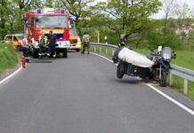 Motorradunfall bei Colditz