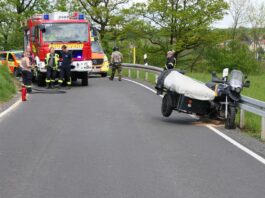 Motorradunfall bei Colditz