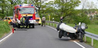 Motorradunfall bei Colditz