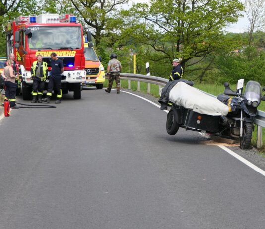 Motorradunfall bei Colditz