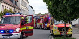 Feuerwehreinsatz in Grimmaer Altstadt