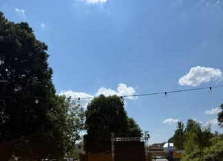 Public Viewing in Grimma: Fußballfans fiebern den WM-Finale entgegen