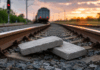 Betonblatten auf Gleisen