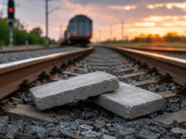 Betonblatten auf Gleisen