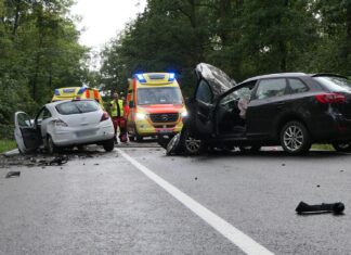 Schwerer Frontalcrash auf der B107 zwischen Grimma und Trebsen