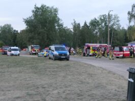 Großeinsatz am Moritzsee in Naunhof