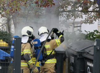 Containerbrand in Grimma-West sorgt für Feuerwehreinsatz