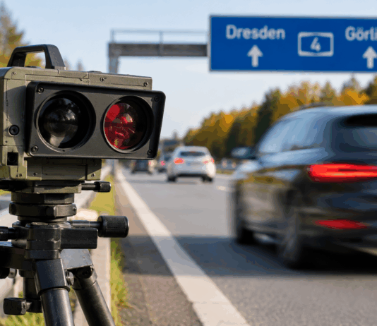 Autobahn-Blitzer Richtung Dresden und Görlitz Foto: KI generiert
