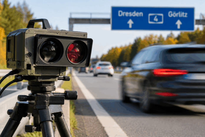 Autobahn-Blitzer Richtung Dresden und Görlitz Foto: KI generiert