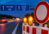 A38 bei Leipzig: Nächtliche Vollsperrung in Richtung Dresden Autobahnsperrung bei Nacht in Leipzig-Dresden