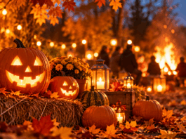 Gemütliches Herbstfest mit Kürbislaternen