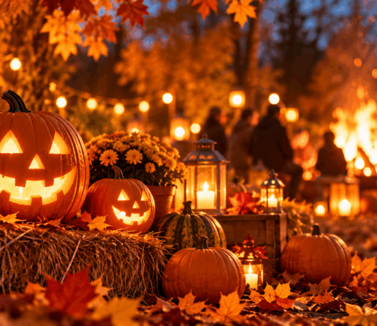 Gemütliches Herbstfest mit Kürbislaternen