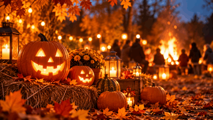 Gemütliches Herbstfest mit Kürbislaternen