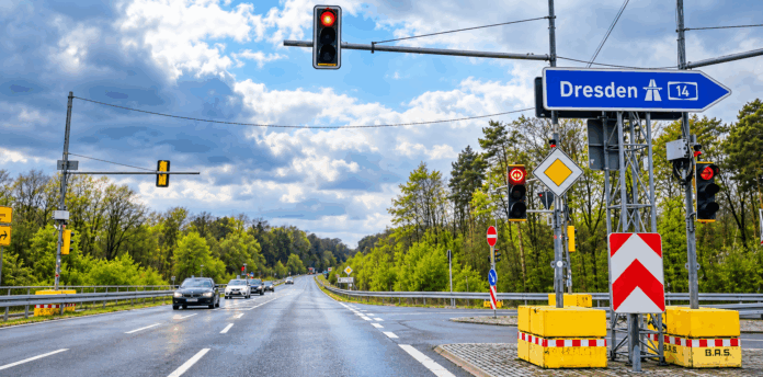 Ampelanlage A14 Abfahrt Naunhof